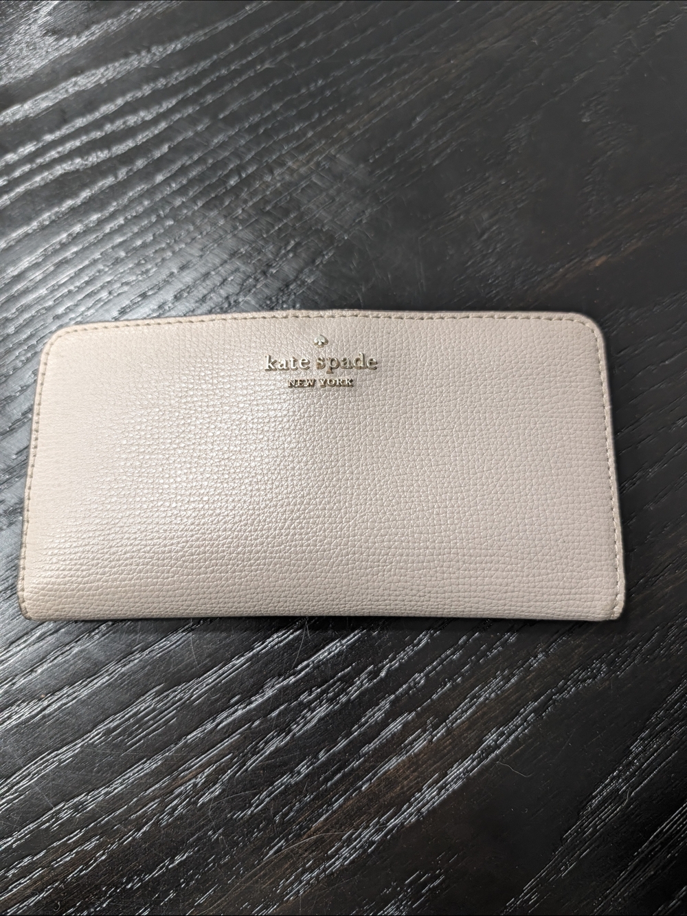 kate spade New York Pale Pink Leather Zip Wallet b14